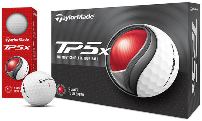 테일러메이드 TP5X 골프공 5피스, 화이트, 12개입, 1개