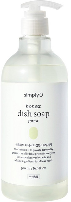 심플리오 어니스트 주방세제 숲속향, 500ml, 1개
