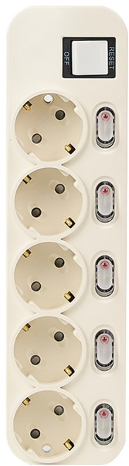 터논 과부하차단 고용량 밀크탭 5구, 4.5m, 밀크티, 1개