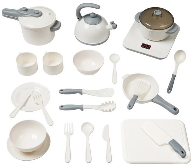 플레이맥스 아동용 멜로디 소꿉놀이 24종 세트, 화이트, 1개