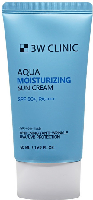 3W클리닉 아쿠아 수분 선크림 SPF50+ PA++++, 1개, 50ml