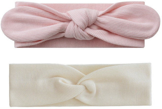 베이비앤아이 골지 꼬임밴드 + 리본 헤어밴드 세트