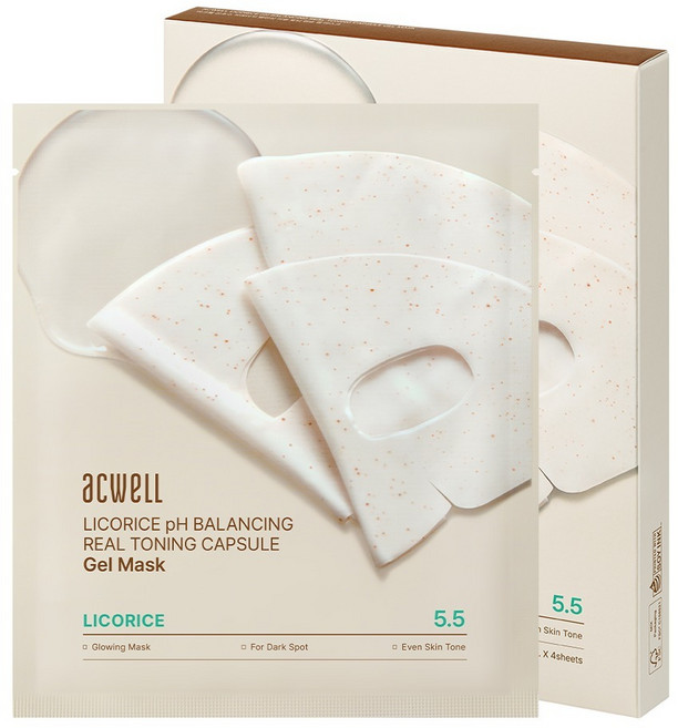 아크웰 감초수 피에이치 밸런싱 리얼 토닝 캡슐 겔 마스크, 1개, 4개입