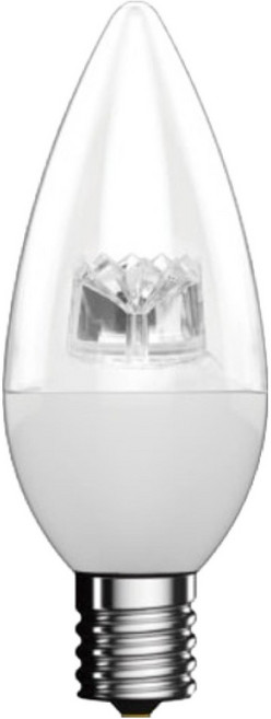 장수램프 LED 전구 촛대구 투명 등기구 E17 5W, 주광색, 1개