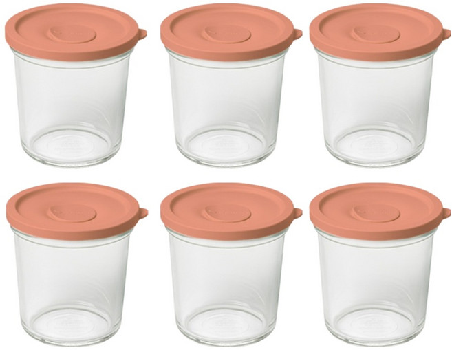 글라스락 햇밥용기 큰용량 690ml, 무드브릭, 6개