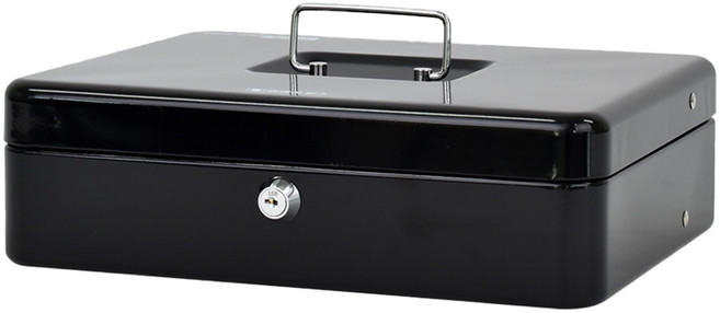 페이퍼프랜드 현대오피스 소형 가정용 미니 카운터 열쇠형 금고 N-402K, 블랙