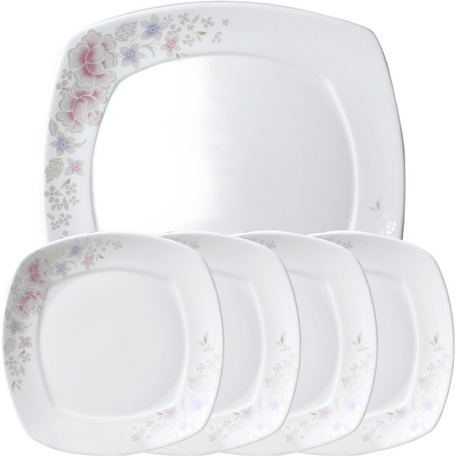 한국도자기 엘리 홈 뷔페 접시 5종 세트, 1세트, 접시 5p, 혼합색상