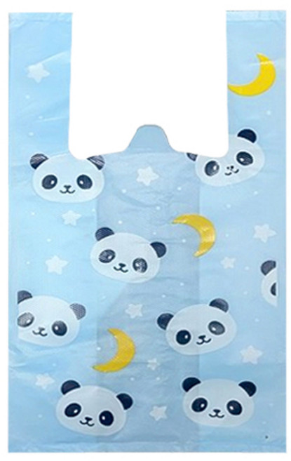 마켓피오 귀여운 판다 얼굴 손잡이 비닐백 L 타입3, 100개