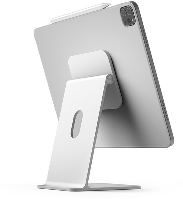 엘라고 아이패드 마그네틱 스탠드 거치대, 실버, 1개