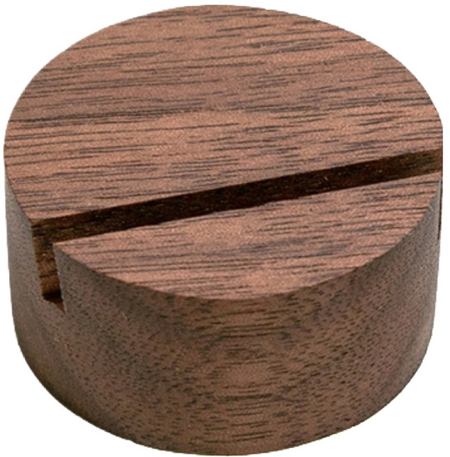 난리시스터즈 고급 우드 거치대 명함꽂이 히아신스 원형 3cm 1mm 슬롯, 1개, 1단