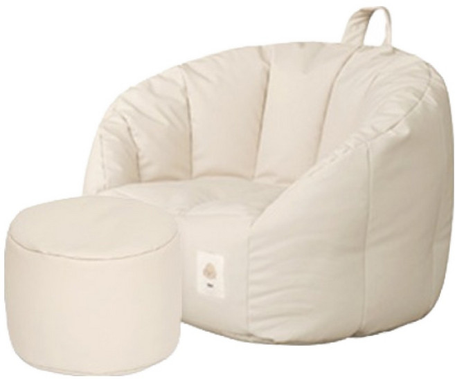 에시앙 모데즈 빈백 소파 + 스툴 세트 주니어, 슈가파우더