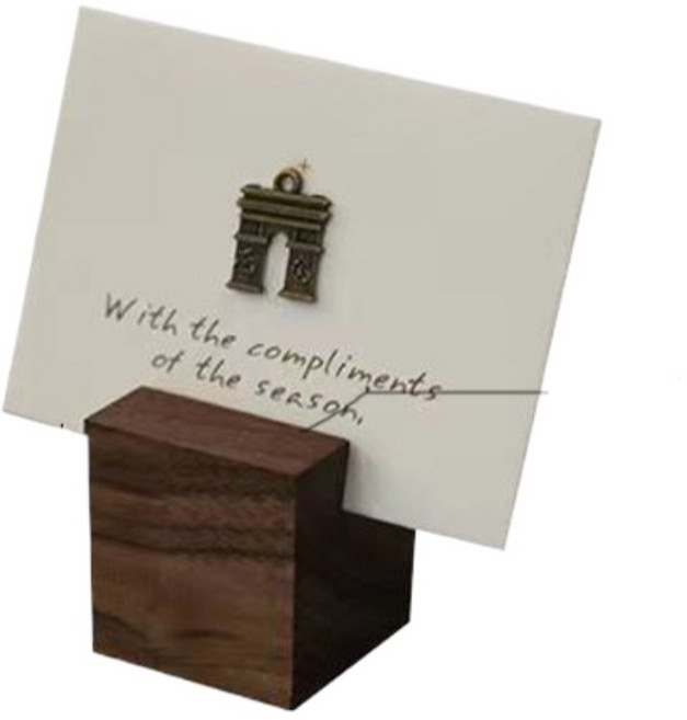 난리시스터즈 고급 우드 거치대 명함꽂이 3cm 정사각형 2mm 슬롯, 1개, 1단