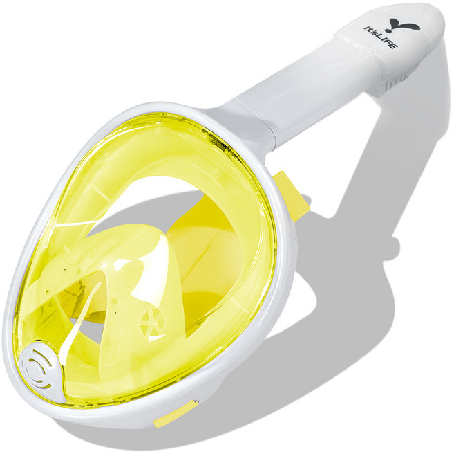 이츠라이프 3세대 키즈 풀페이스 스노클링 마스크, 샤인레몬