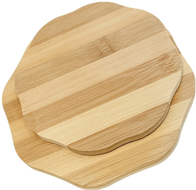 원웨이브 우드 냄비받침 대 + 소 세트, 1세트