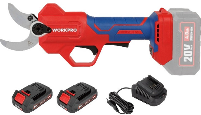 WORKPRO 充電式手指安全園藝修枝剪 + 2顆電池組 WP391604, 1套