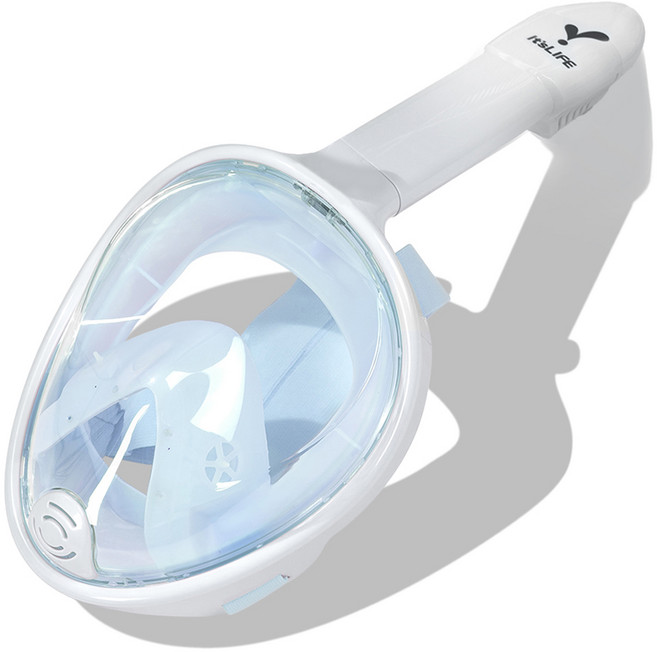 이츠라이프 3세대 키즈 풀페이스 스노클링 마스크, 페일블루