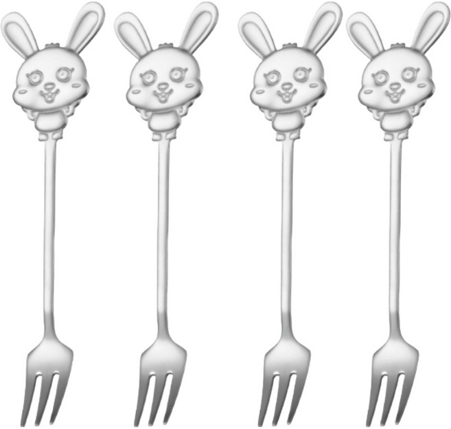 센스팡 304스텐 토끼 티포크, 4개