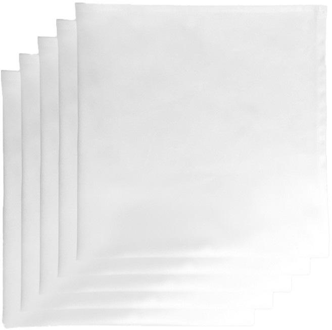 고급 레스토랑 호텔 디너 파티 사틴주자 냅킨, 화이트, 5개