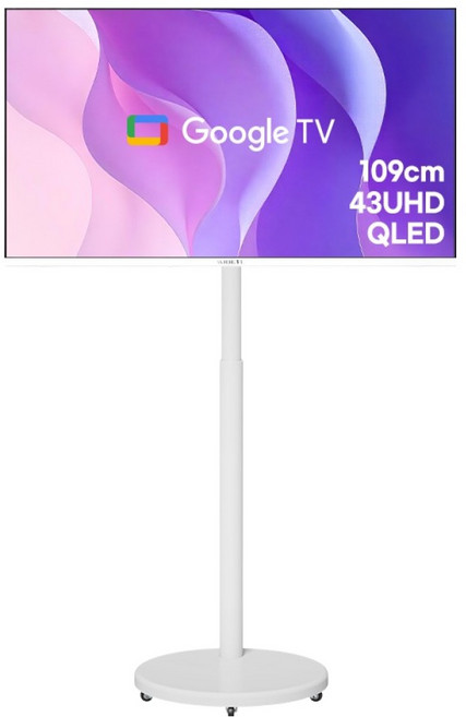 와이드뷰 4K UHD QLED 스마트 TV + 와이드무빙뷰 삼탠바이미 V3 세트, 109cm, QWGE43UT1(TV), EKWBYME78W(스탠드), 스탠드형, 고객직접설치