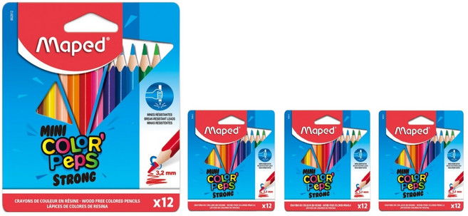 마패드 미니 색연필 스트롱 12p, 12색, 4개