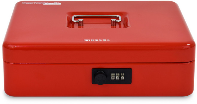 페이퍼프랜드 소형 가정용 미니 카운터 비밀번호 금고 N-405N, 레드