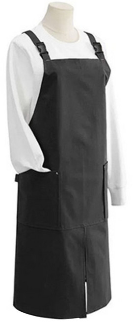 짐바 일이 술술 풀리는 방수 버클 앞치마, 딥블랙, 1개