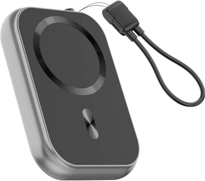 유엠투 3 in 1 PD 20W 마그네틱 고속 무선 충전 보조배터리 10000mAh, 그레이, UMPB-MF10K