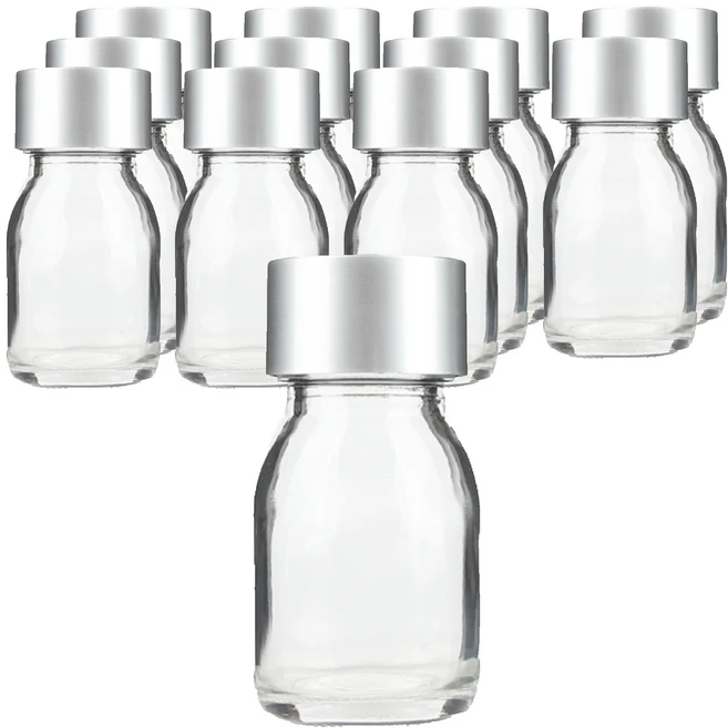 공병상회 OS 더치 30 투명 유리병 + 실버캡 세트, 30ml, 12개 - 쿠팡