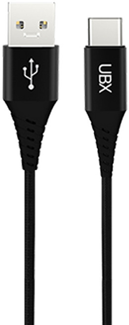 언박싱 C타입 우븐 패브릭 아이폰 갤럭시 고속 충전 데이터전송 케이블, 0.5m, 블랙, 1개