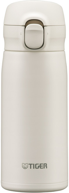 타이거 수퍼클린 원터치 진공 단열 보온보냉 텀블러 MKR-W035, 셸 화이트, 1개, 350ml