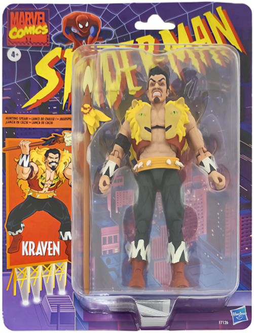Hasbro 孩之寶 Marvel 漫威 復古吊卡 蜘蛛人 kraven 獵人克拉文 6吋, 1組