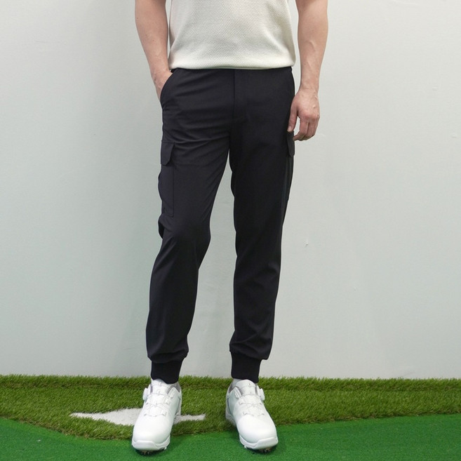 마스터베어 남성용 럭스골프 사이드밴드 요크 디테일 카고 조거 팬츠 MS25MV153