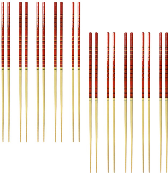 대나무 조리용 튀김젓가락, 혼합색상, 10개