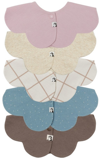 코니 롤링빕 아기 턱받이 5종 세트, E세트, 1개