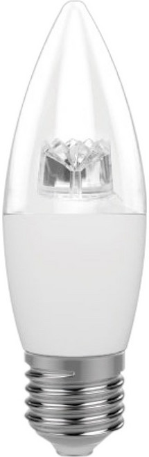 장수램프 멜리빙 LED 촛대구 전구 투명 E26 5W, 전구색, 1개