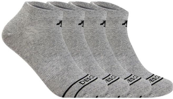 데상트 남성용 앞로고 스니커즈 양말 4켤레 세트, 그레이, 1세트