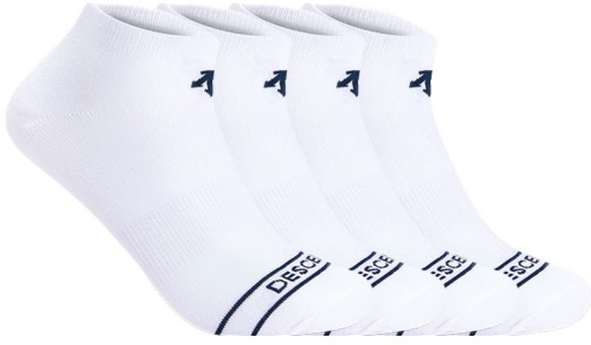 데상트 남성용 앞로고 스니커즈 양말 4켤레 세트, 화이트블루, 1세트
