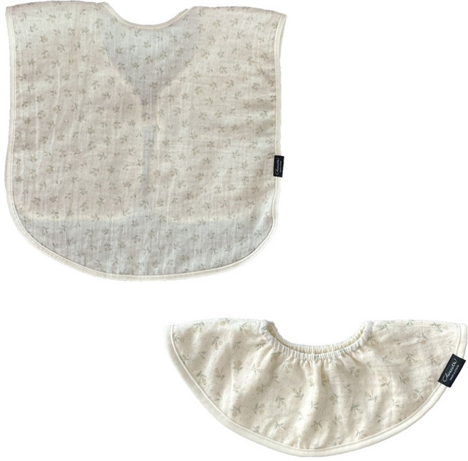 쉐리네뜨 유아용 턱받이 + 엄마 수유 턱받이 세트, 이슬담, 1세트