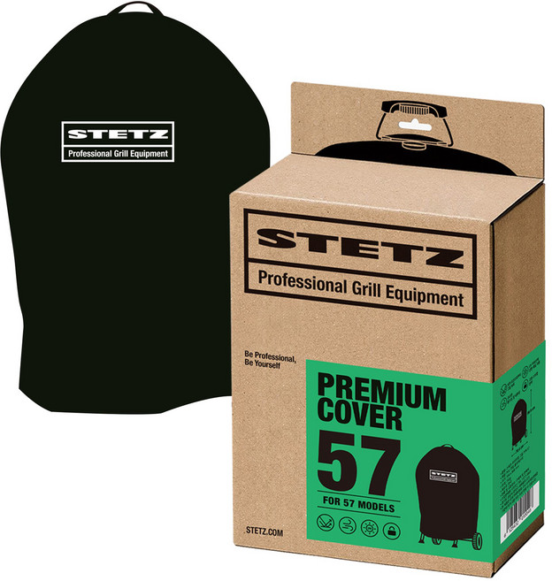 스테츠 57 바베큐 그릴 프리미엄 커버, 블랙, 1개
