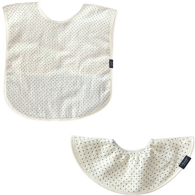 쉐리네뜨 유아용 턱받이 + 엄마 수유 턱받이 세트, 포엠닷, 1세트