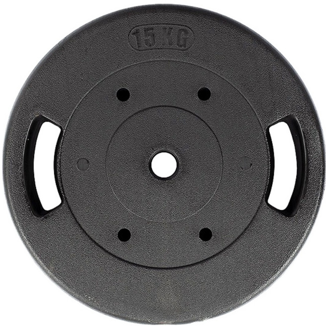 반석스포츠 PVC 코팅 K바벨 원판, 15kg, 1개, 블랙