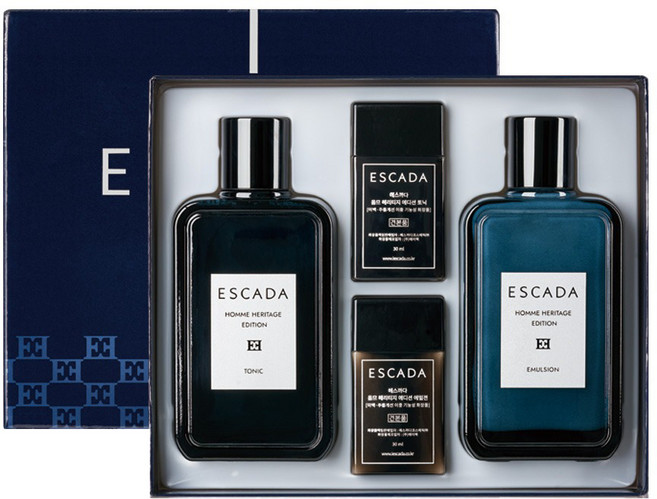 ESCADA Homme 經典傳承版爽膚水 150ml + 乳液 150ml + 爽膚水 30ml + 乳液 30ml 套組, 1套