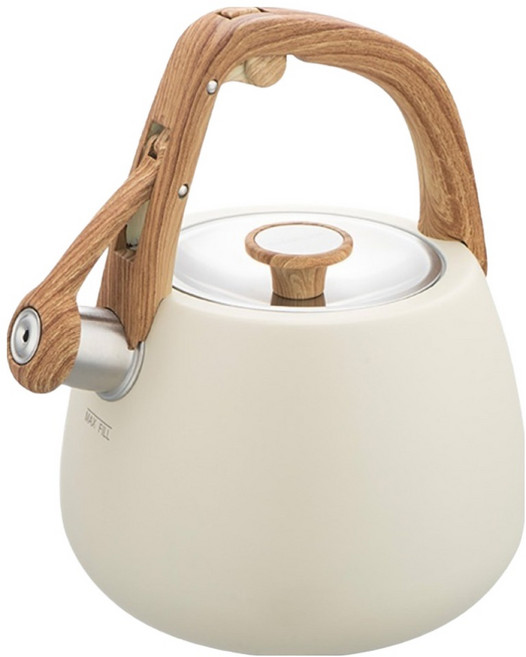 셰프라인 우든 휘슬주전자 CLRW-WK25B, 2.5L, 아이보리, 1개