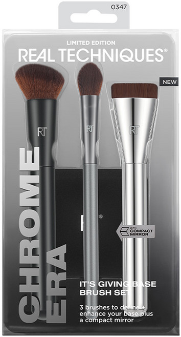 리얼테크닉스 잇츠 기빙 베이스 브러쉬 3종 + 거울 세트, 1개