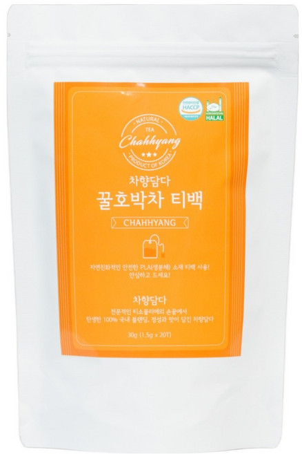 차향담다 꿀호박차 티백, 1.5g, 1개, 20개입