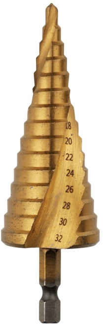 스탠맨 6각생크 HSS 트위스트 스텝 드릴 비트 4~32mm, 1개