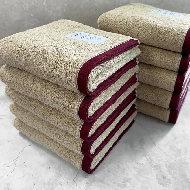 송월타월 아름 호텔수건 180g 40수 코마사, 베이지, 10개 - 쿠팡