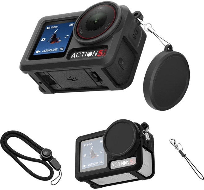 벤토사 DJI 오즈모 액션5Pro/4 공용 보호 슬리브 실리콘 케이스, 1개, VTS-CSAP1(블랙)