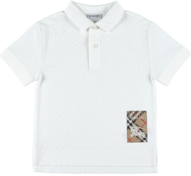 Burberry 男童格紋標籤棉質Polo衫 8105080 A1464