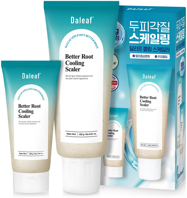 Daleaf 防脫涼感去角質霜 250g + 100g 套組, 1套